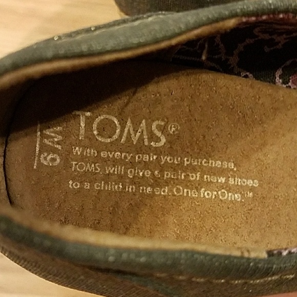 Metallic Denim TOMS Wedges - Picture 6 of 6